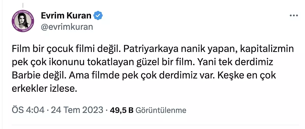 Evrim Kuran Arif Verimli Tweetine Cevabı